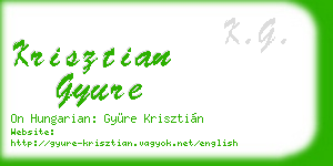 krisztian gyure business card
